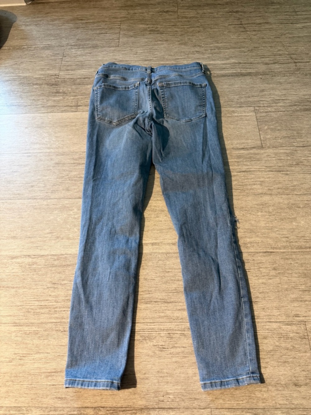 Free people Distressed Knee Skinny Jeans - Blue - Picture 3 of 4
